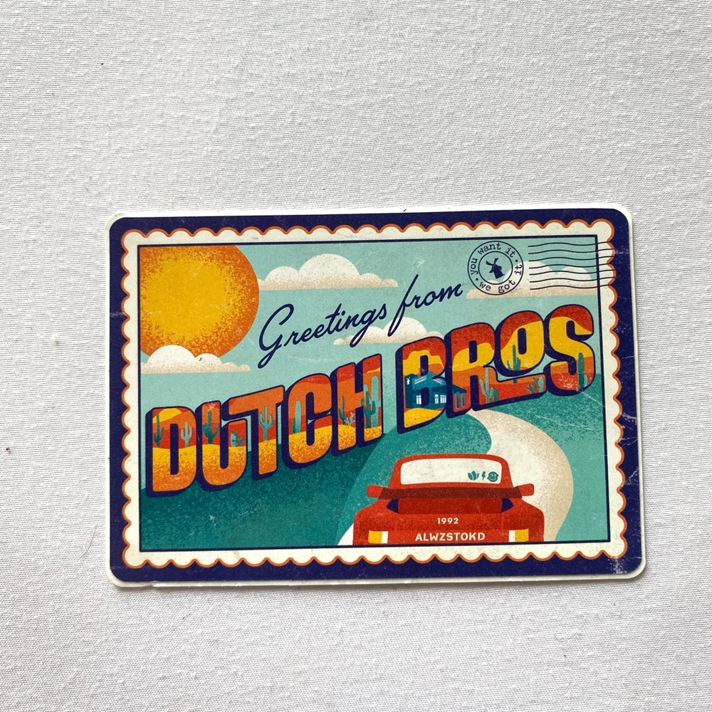 Greetings from Dutch Bros Retro Sticker
